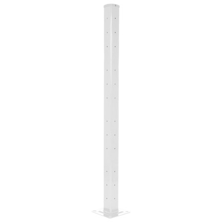 Vestil Rigid Tube Post 72 In Bolt-On Style White GR-F2R-DI-TP72-WT